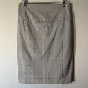 Express Gray Plaid Pencil Skirt